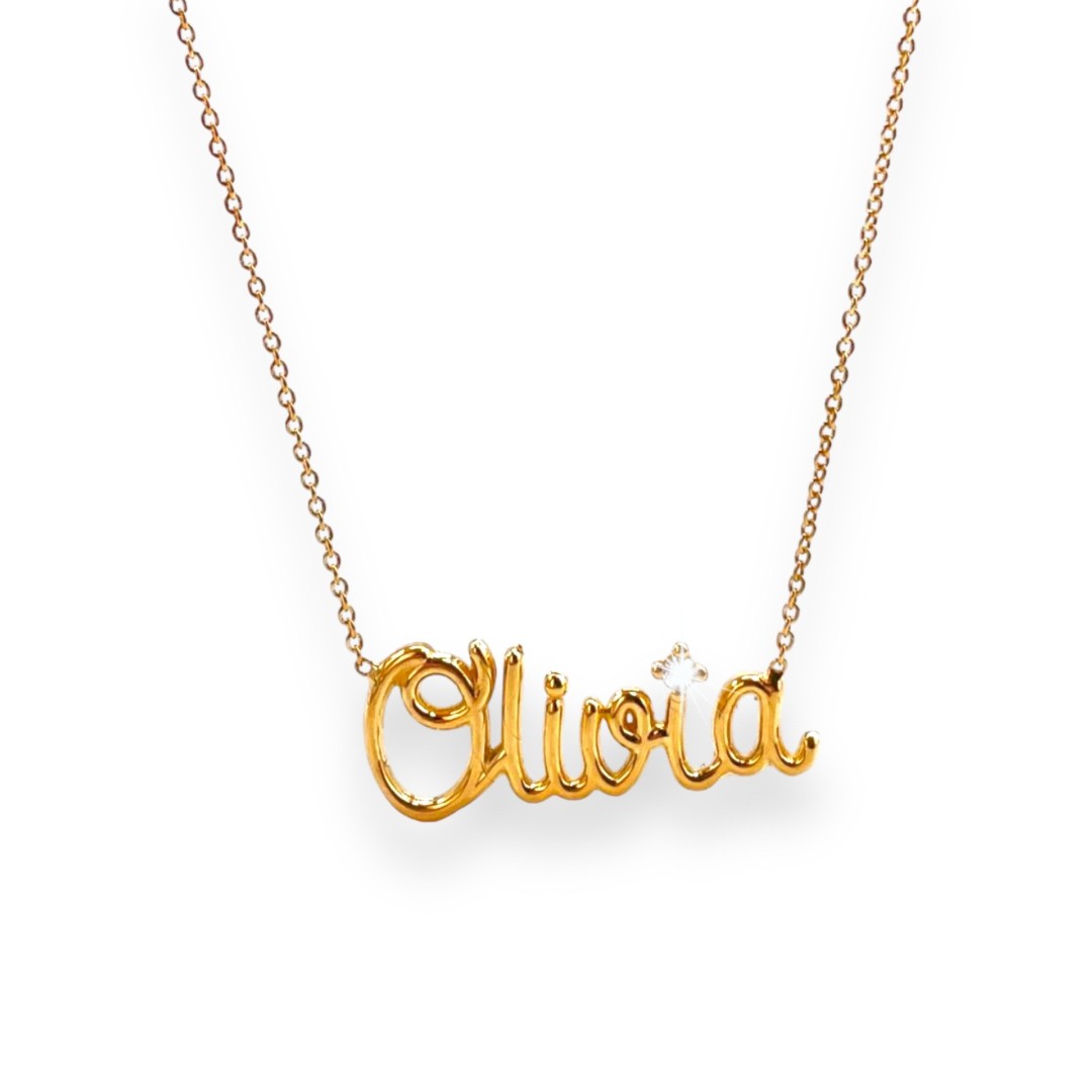 Collana Nome Filo - Gold