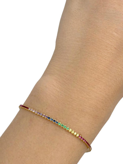 Bracciale Tennis Slim Rainbow