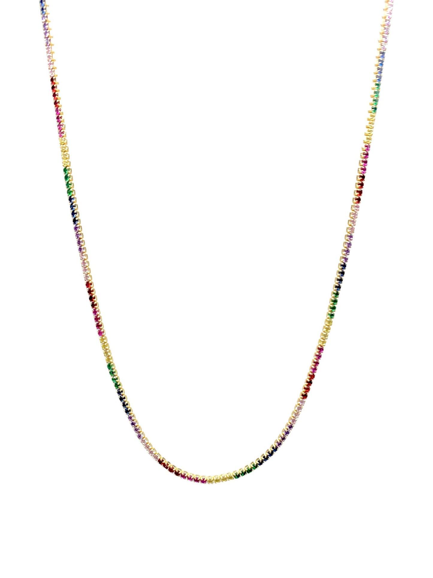 Collana Tennis Slim Rainbow