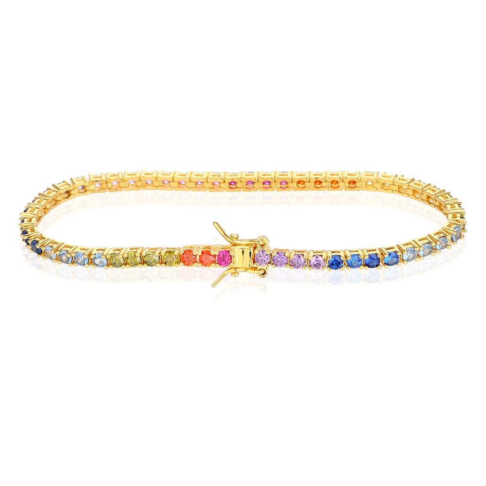 Rainbow Tennis Bracelet