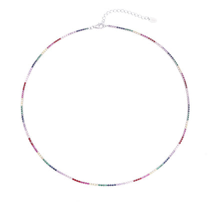 Collana Tennis Slim Rainbow