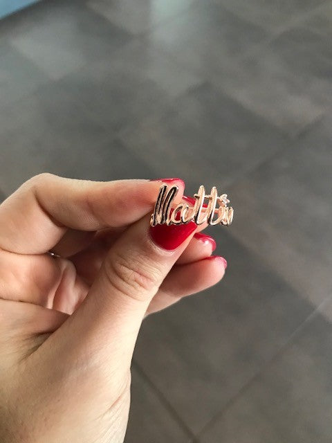 Wire Name Ring - Silver