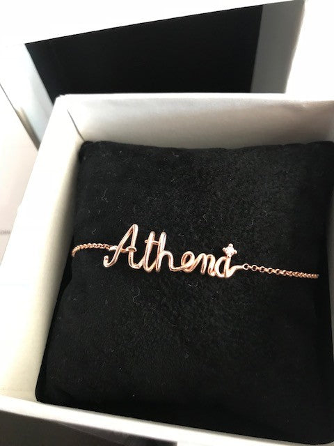 Thread Name Bracelet - Gold