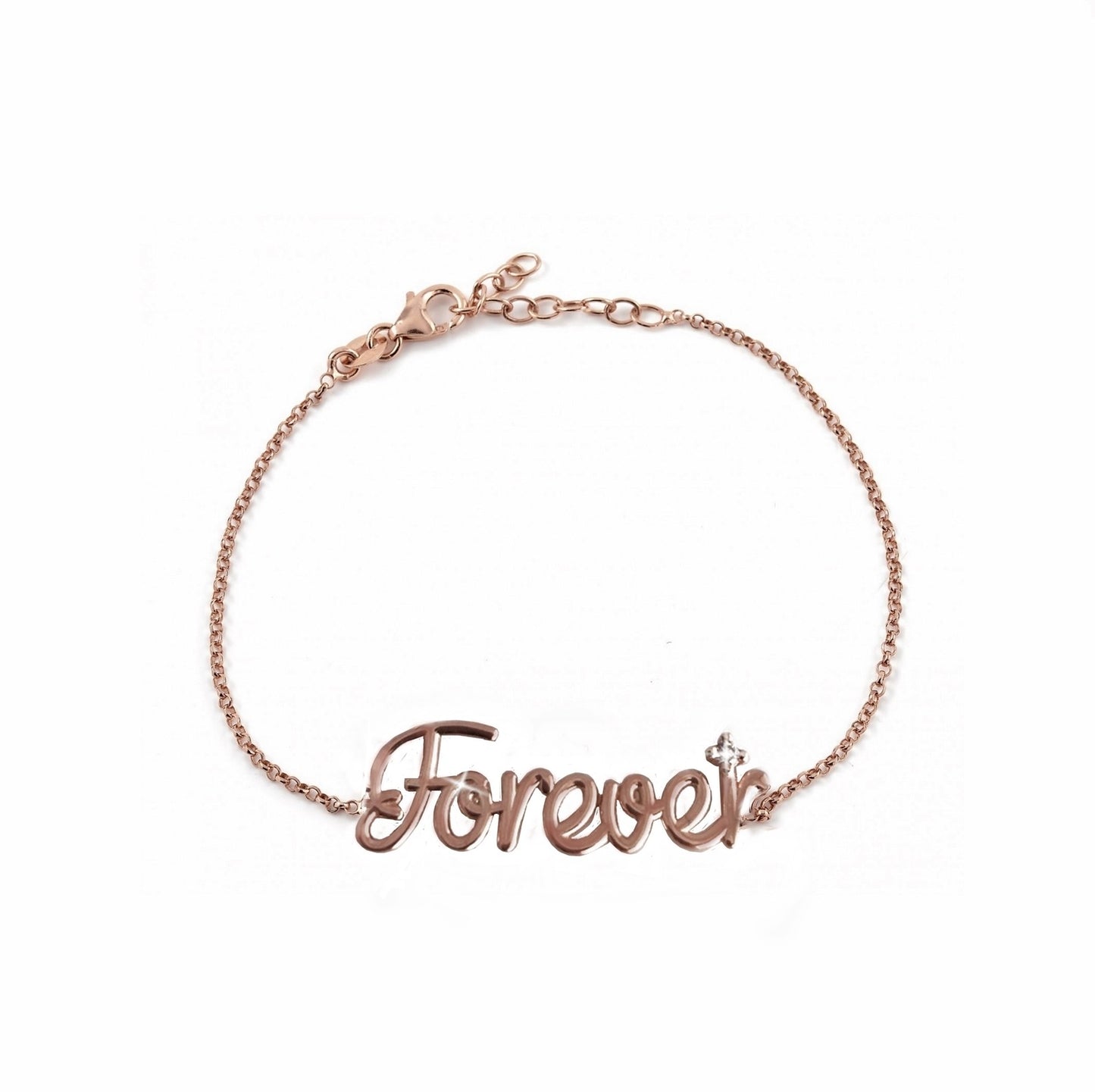 Thread Name Bracelet - Rose Gold