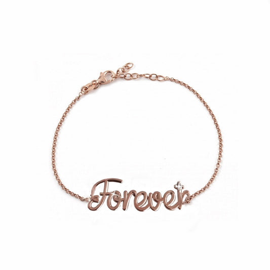 Thread Name Bracelet - Rose Gold