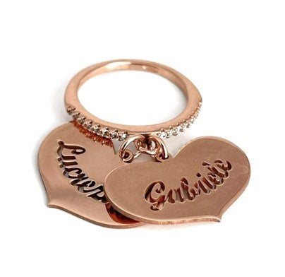 Love Shine Ring - 2 Hearts