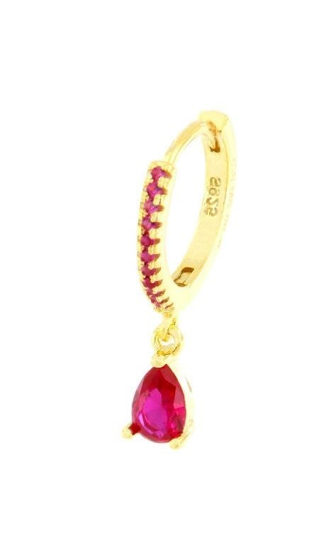 Monorecchino Goccia - Ruby e Gold