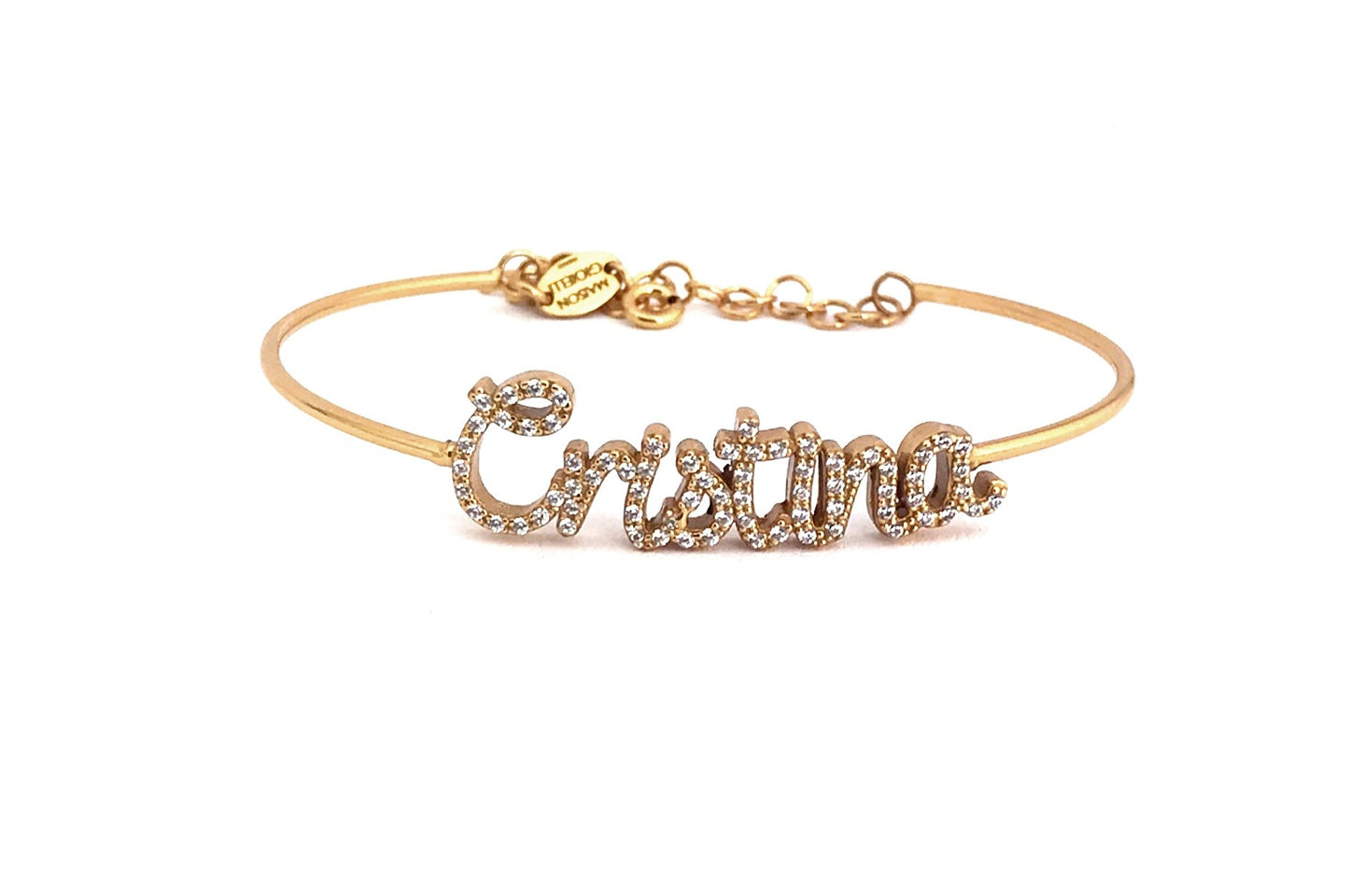 Total pavè bracelet customizable 18k gold