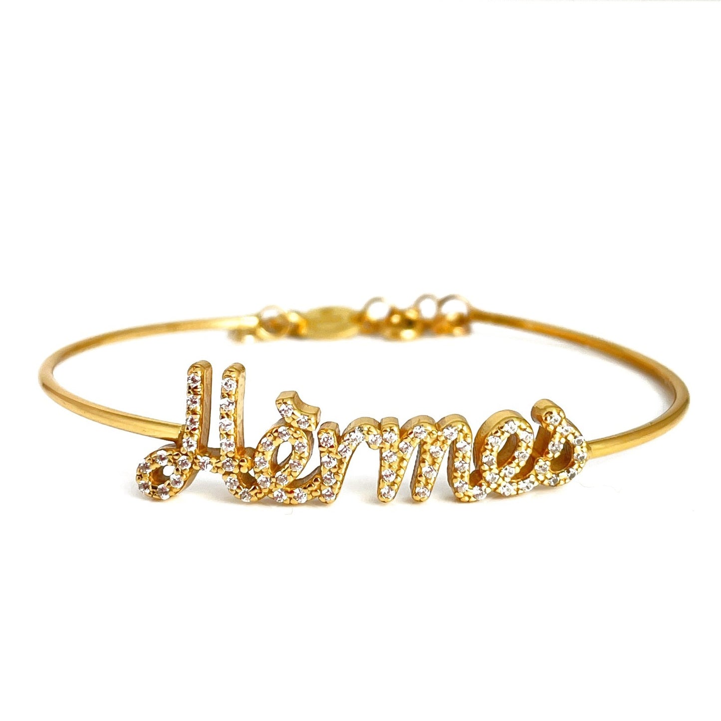 Total pavè bracelet customizable 18k gold