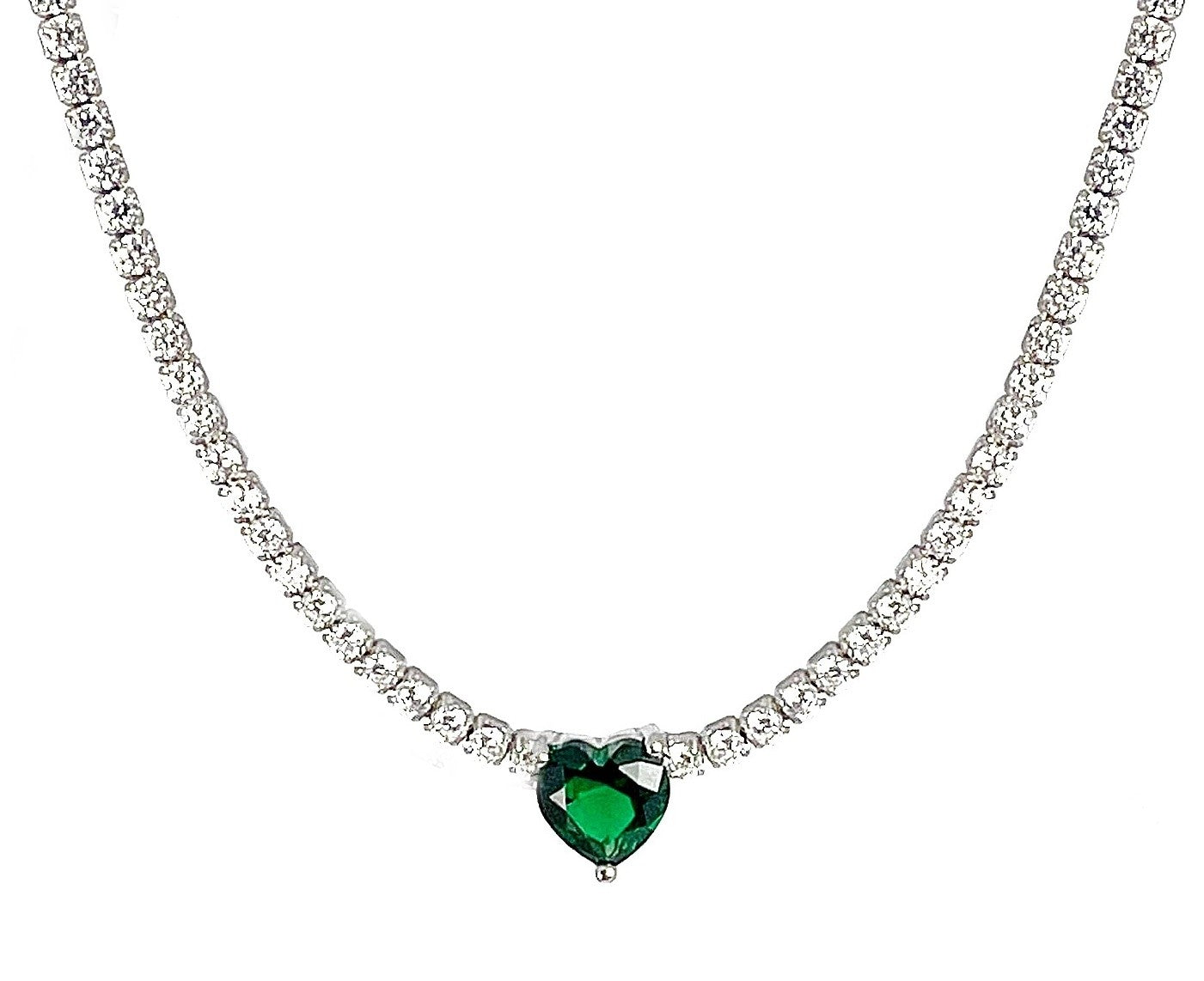 Chocker Tennis Heart Necklace