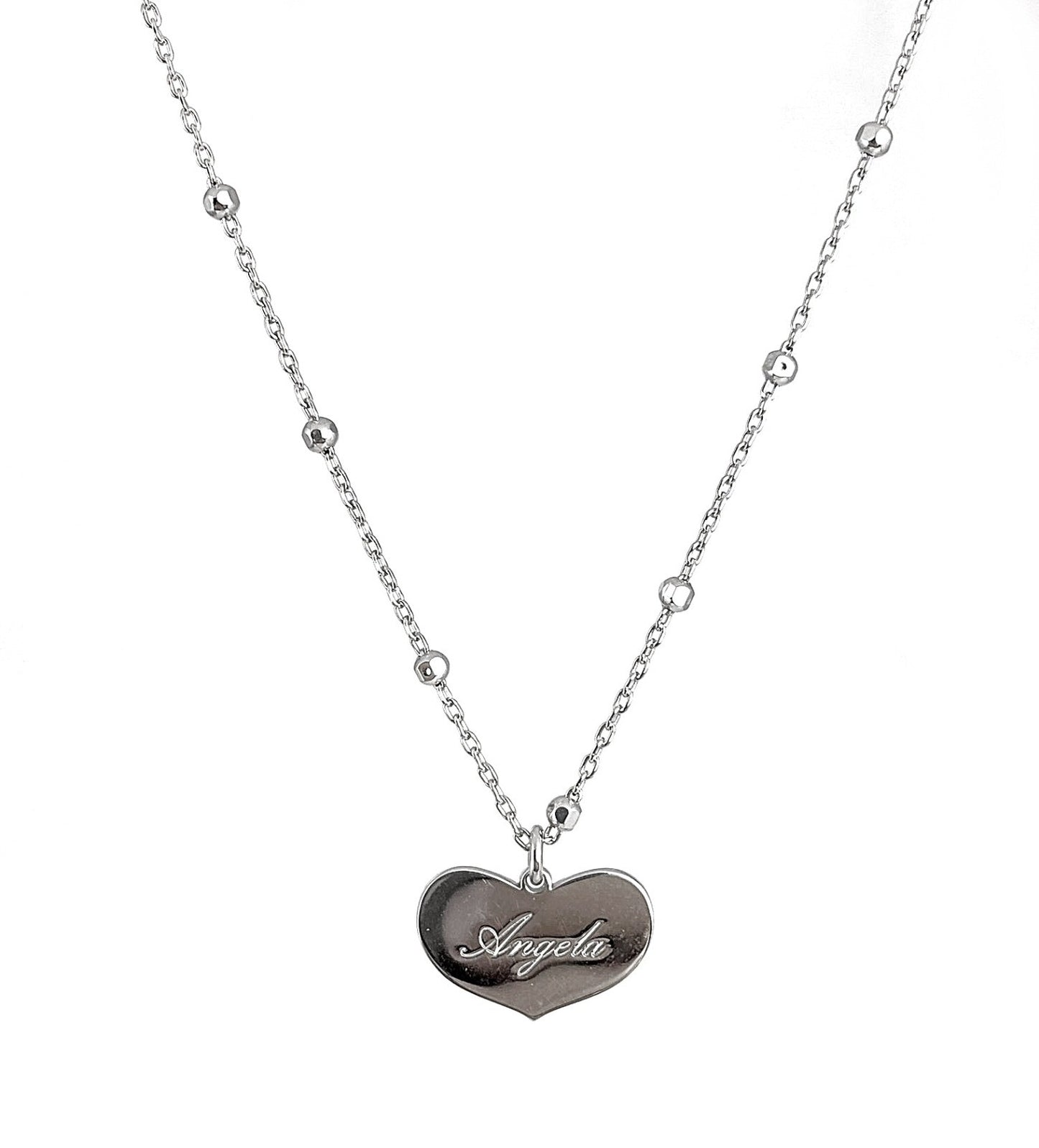 Love Necklace - 1 Heart Engraving