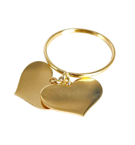 Anello Love 2 cuori piccoli - 9kt