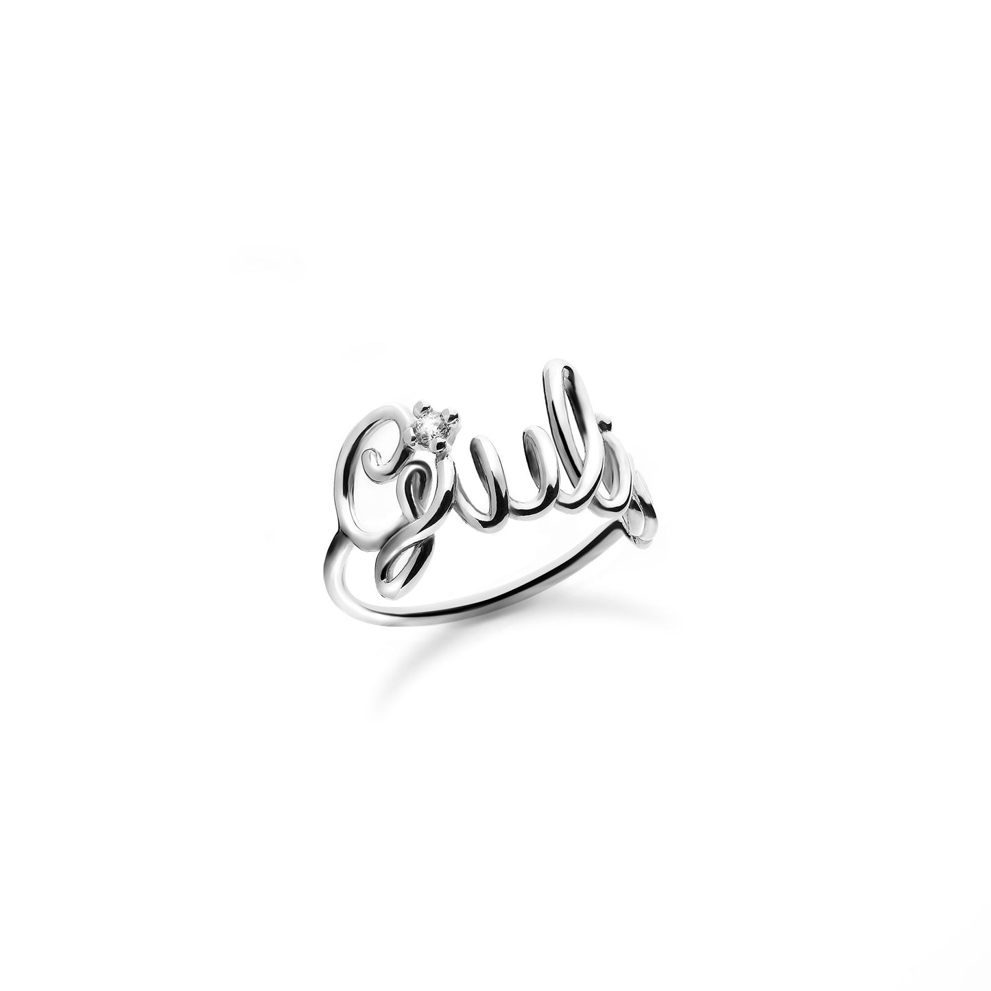 Wire Name Ring - Silver