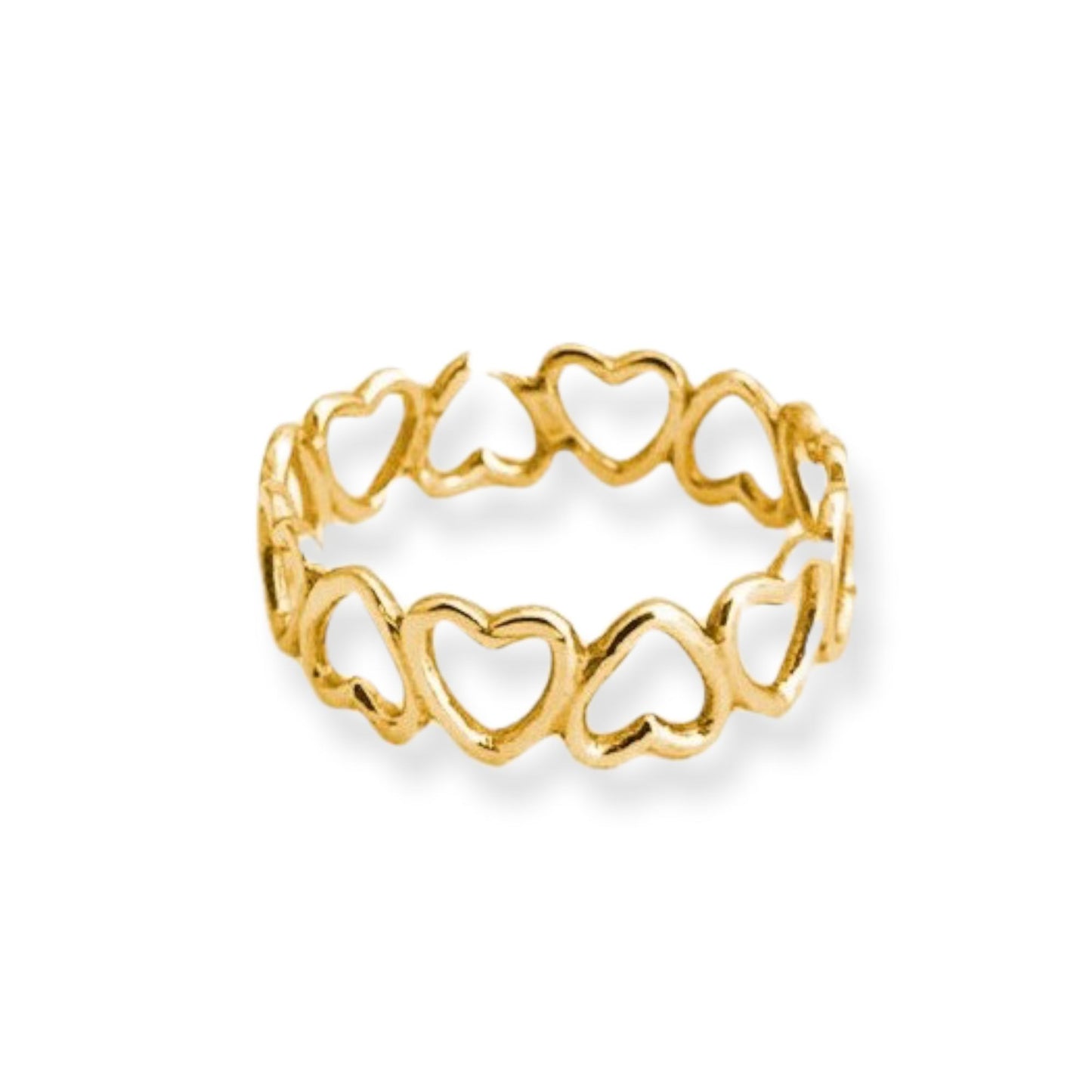 Full Heart Ring - 18K Gold