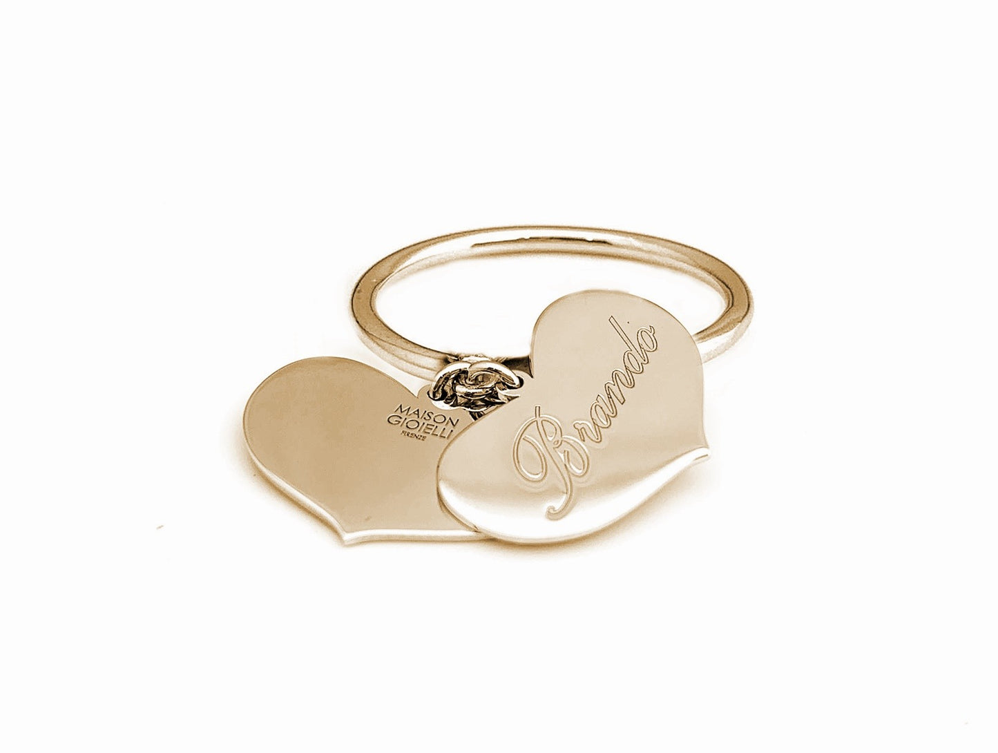 Love 2 Hearts Ring - 18K Gold