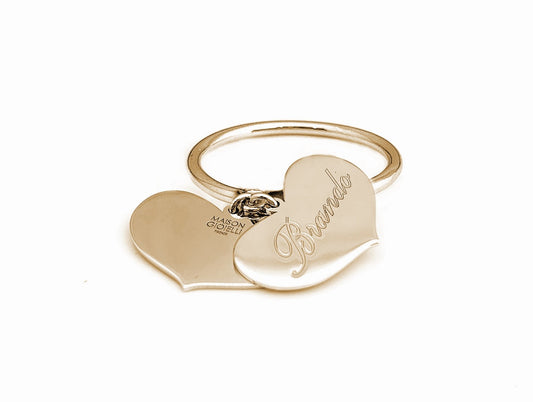 Anello Love 2 Cuori - Oro 18 K