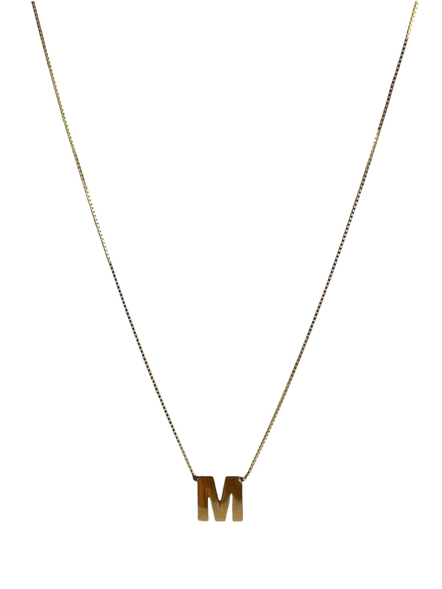 GOLD THREAD INITIAL NECKLACE