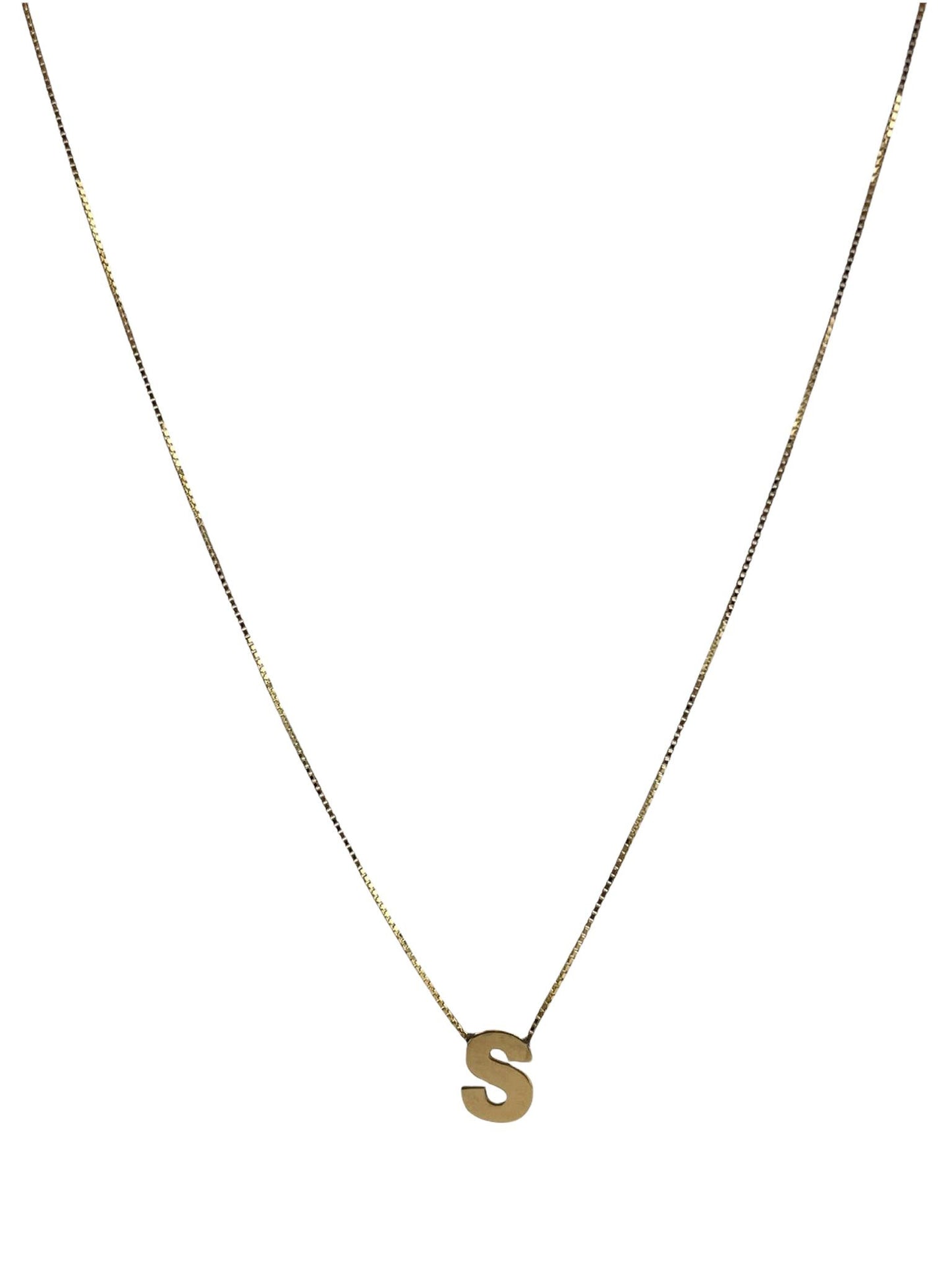 GOLD THREAD INITIAL NECKLACE