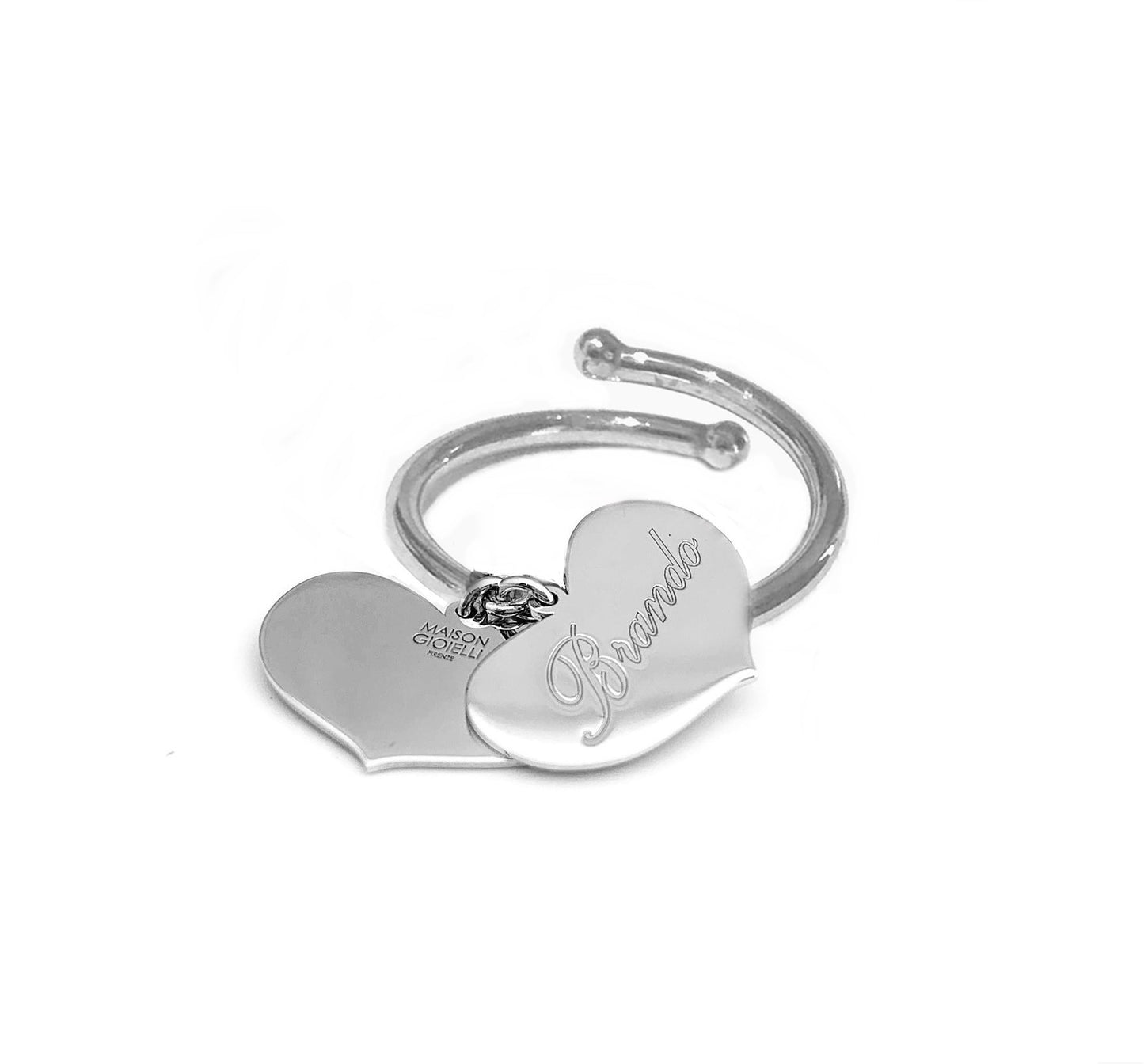 Love Ring - 2 Hearts Classic Engraving