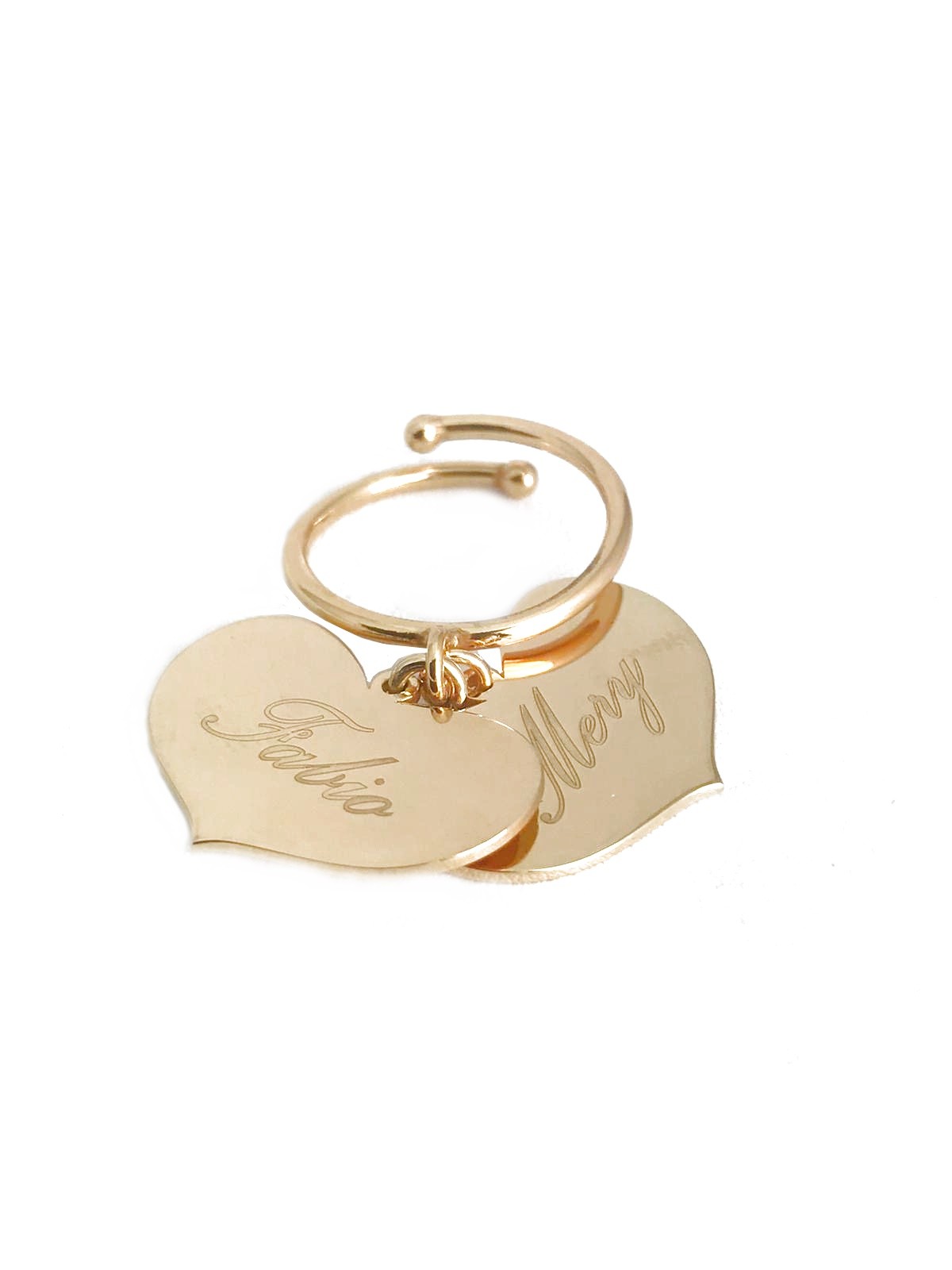 Love Ring - 2 Hearts Classic Engraving