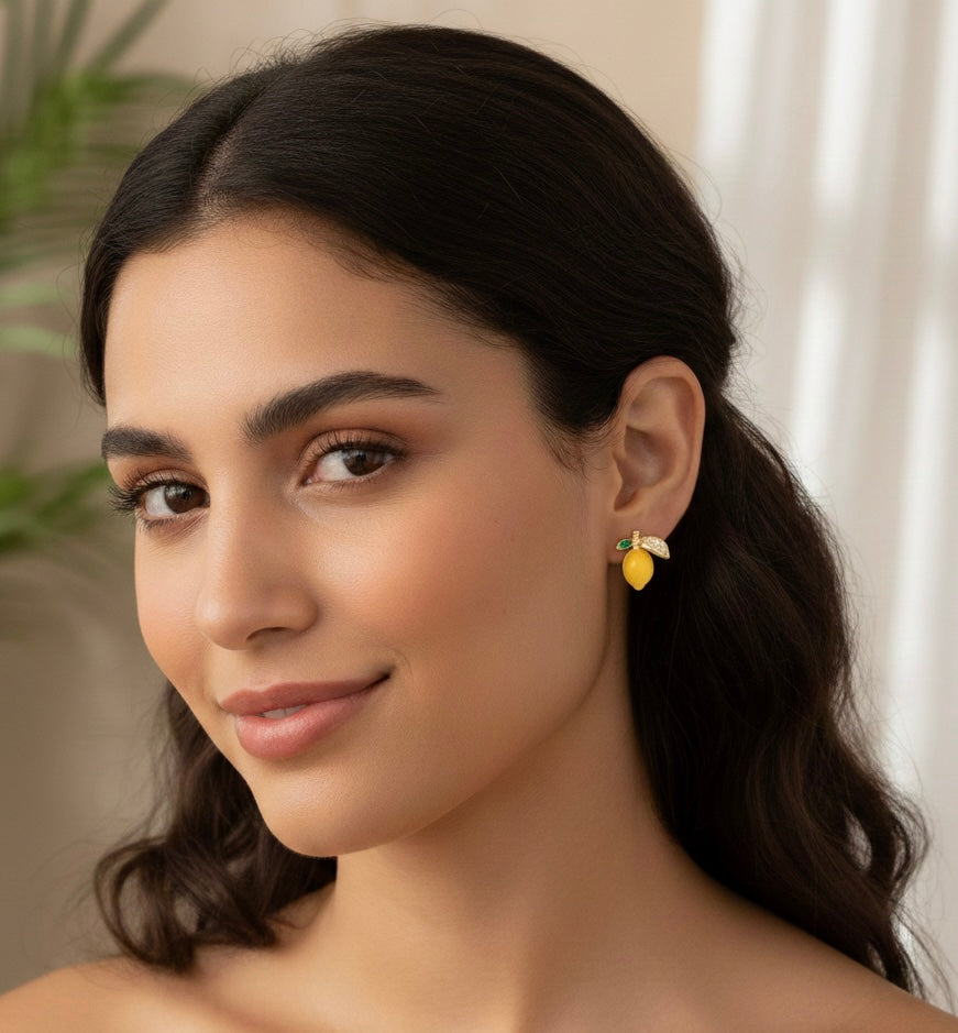 Orecchini Lobo Limone in Argento 925