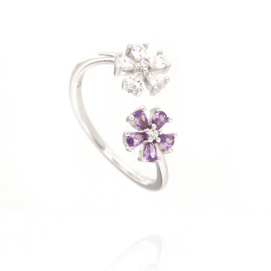Anello Bouquet ametista