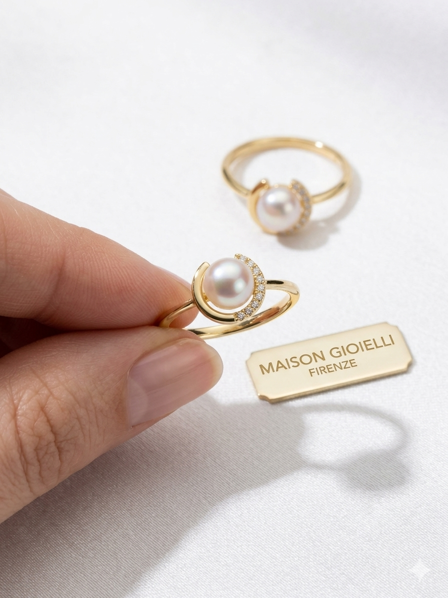 Anello Moon pearl
