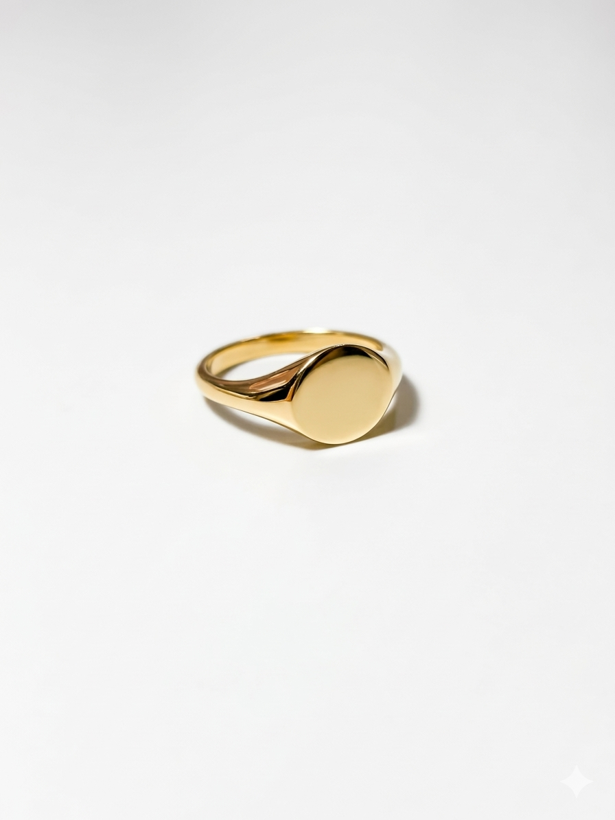 Anello chevalier round “Sveva”