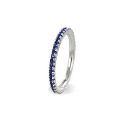 Anello eternity Zaffiro Blu