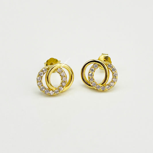 Double Circle Earrings Pair