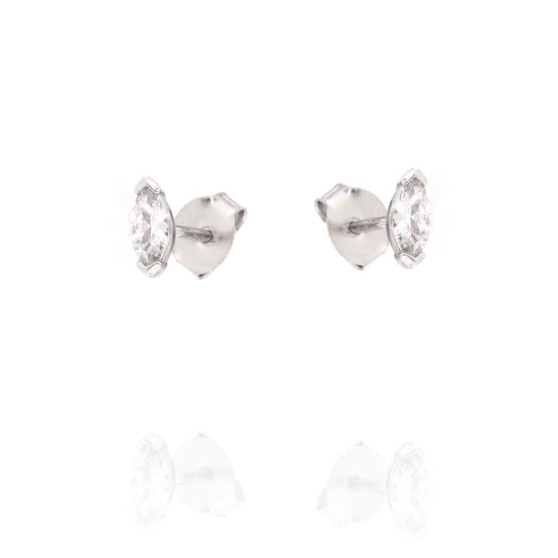 Orecchini a Lobo Semino in Argento 925 Placcato Oro e Zircone a Goccia